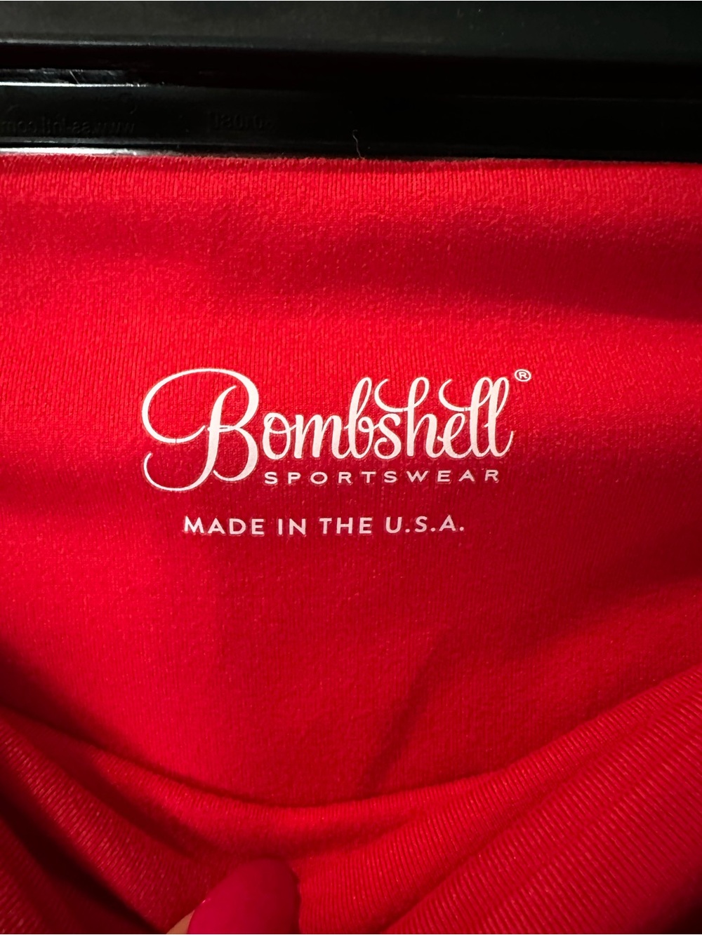 Bombshell Sportswear Bright Red Athletic Tank with Logo